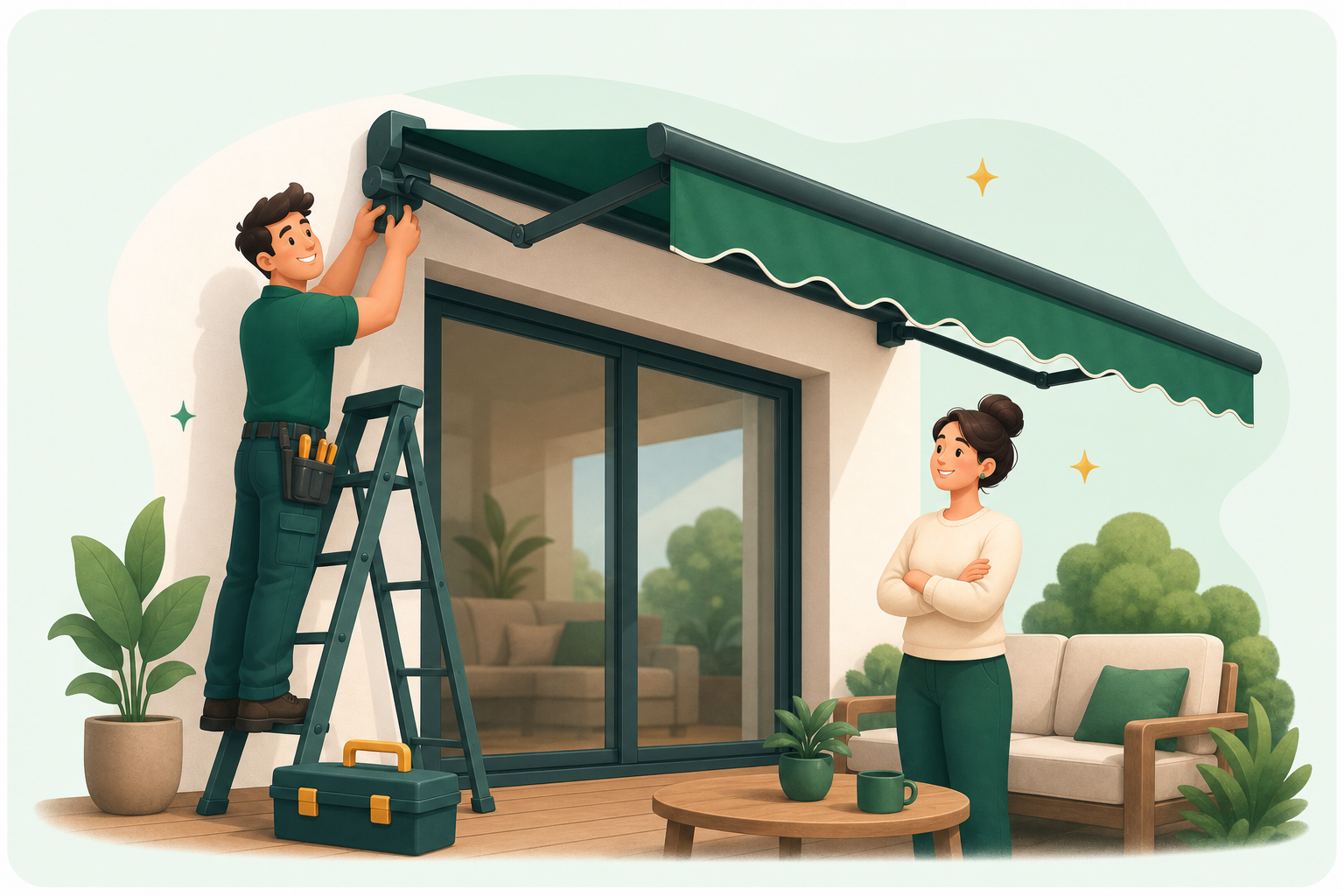 Servicii locale montaj copertine